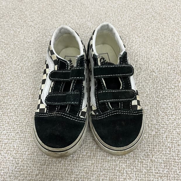 [160] 반스 키즈 토들러 올드스쿨 체커보드 벨크로 운동화 신발 011