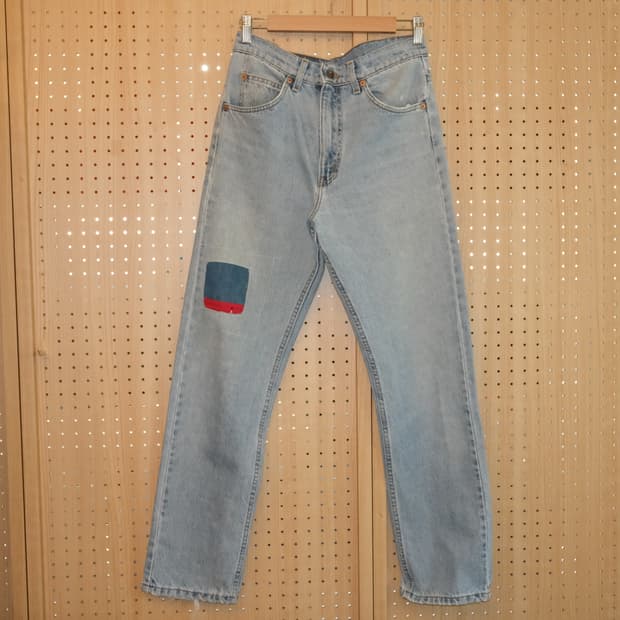 90s 리바이스 505 패치 워크 데님 팬츠