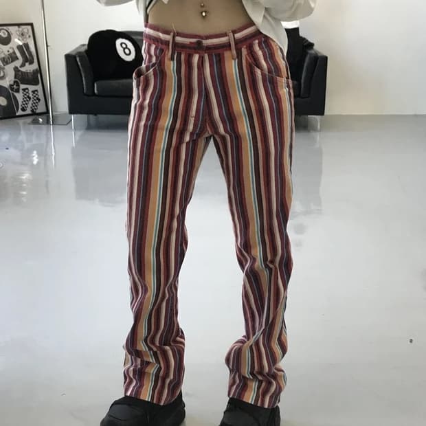 INED 스트라이프 팬츠