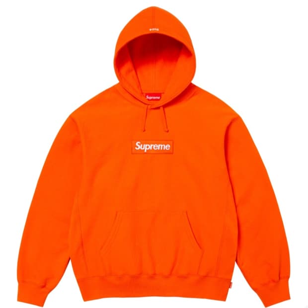 24fw 슈프림 박스로고 후드 오렌지[XXL]