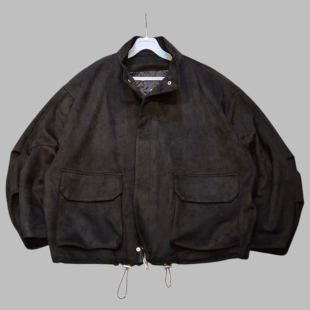 M 차이나카라 블랙 오버핏 스웨이드자켓