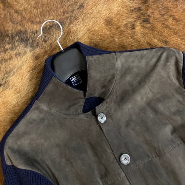 페델리 스웨이드 니트 가디건 