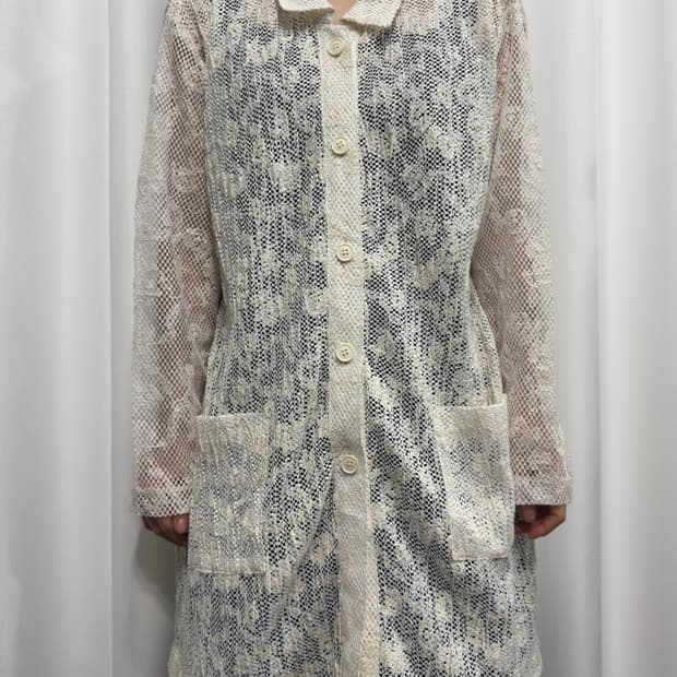 white lace coat