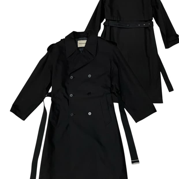 인사일런스 블랙 트렌치 코트 S