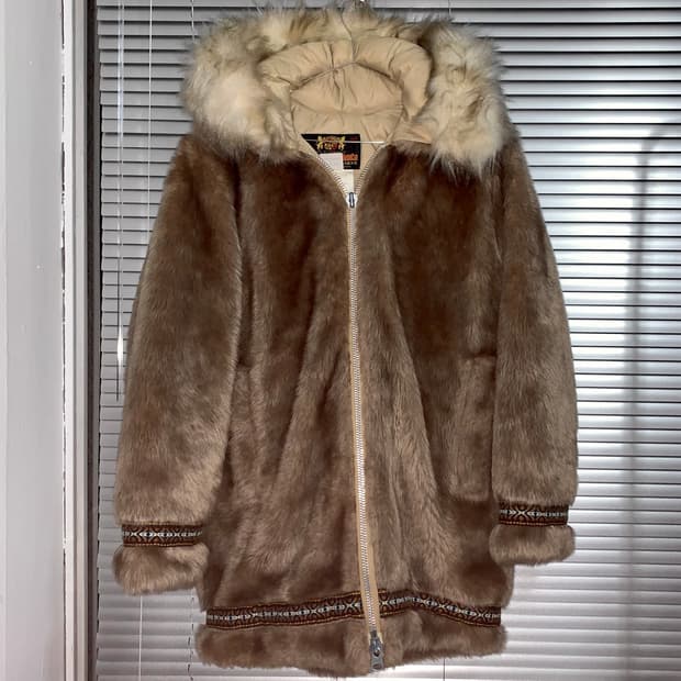 1970s 빈티지 HANSA 털 구스 다운 패딩 코트