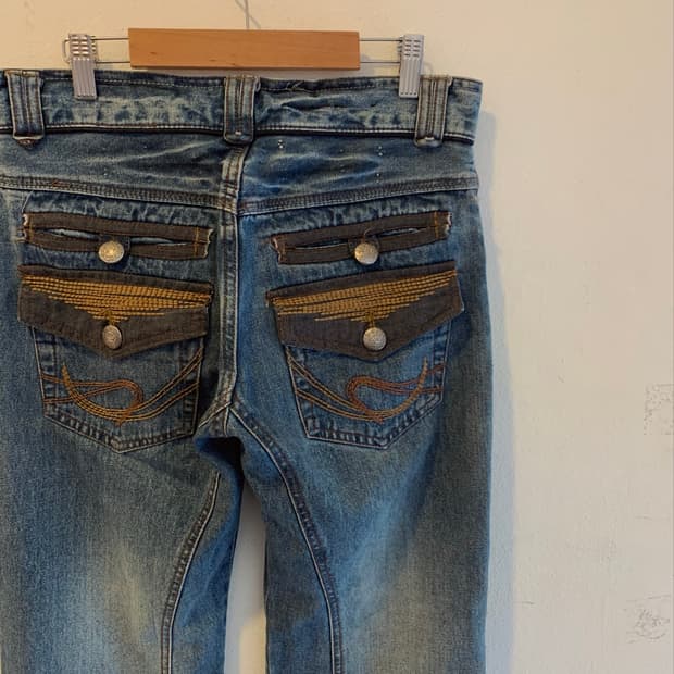 Back point western jeans