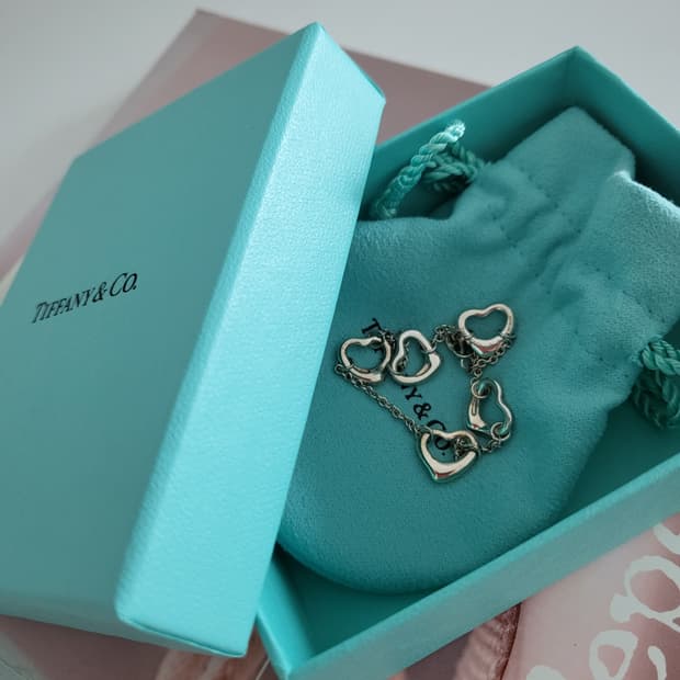 TIFFANY&Co. 정품 매장가147만원 팔찌 엘사퍼레티 오픈하트 실버
