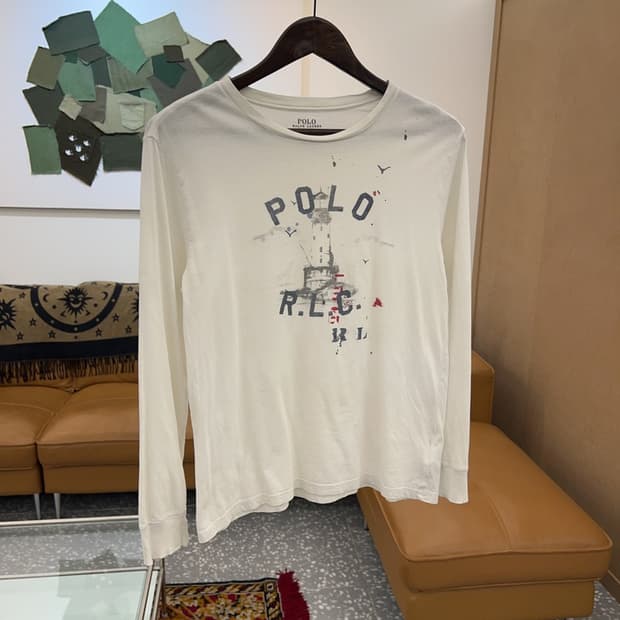 폴로 랄프로렌 빈티지 프린팅 롱슬리브 긴팔티 90 C04894 