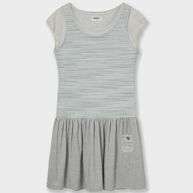 에이이에이이 LAYERED TOP DRESS 
