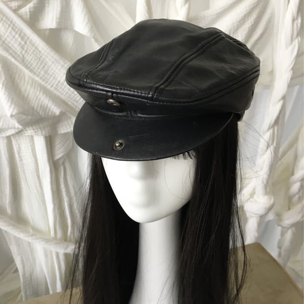 leather hunting cap