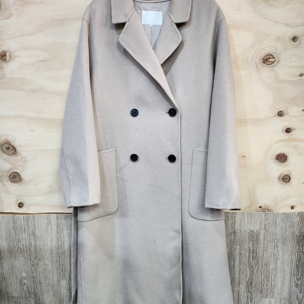 171) 퓨어다 울90 더블버튼 롱코트