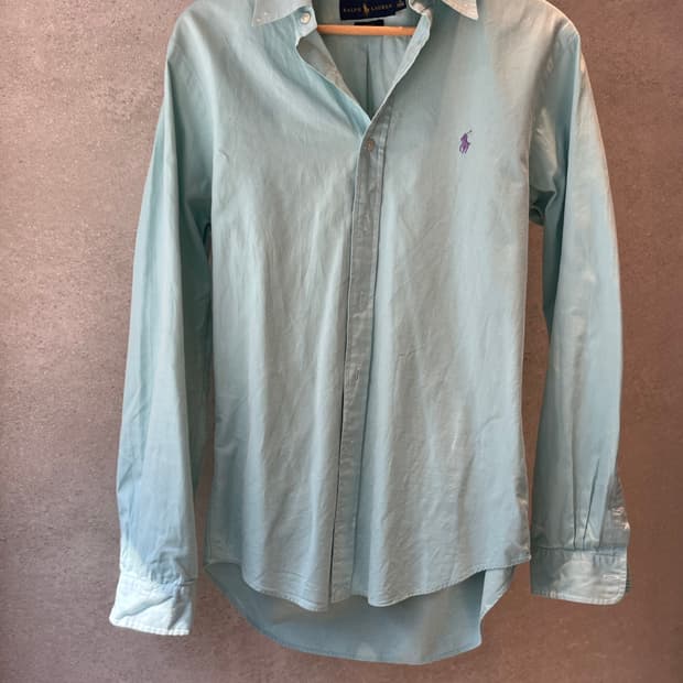 폴로 랄프 로렌 옥스퍼드 슬림핏 민트 셔츠 