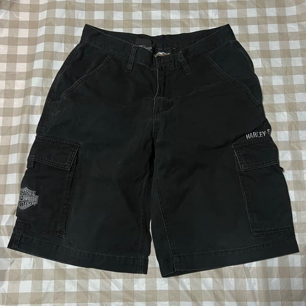 할리데이비슨 카고 반바지 28 빈티지 면 코튼 팬츠