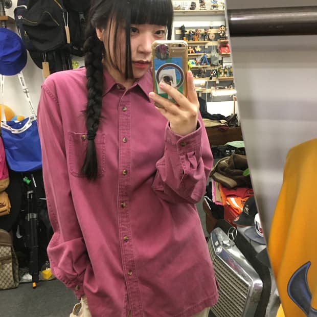 L.L.bean 핑크 코튼 셔츠