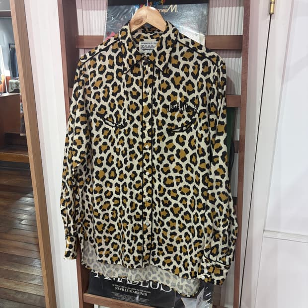 J90 와코마리아 레오파드 웨스턴 셔츠
