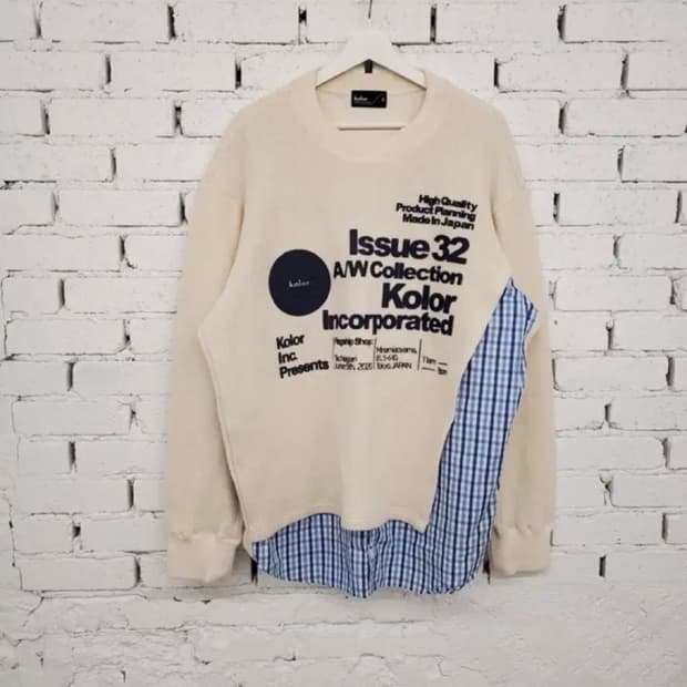 kolor 셔츠니트 아이보리