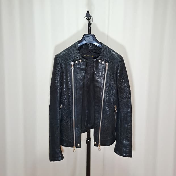 (택포) BALMAIN H&M 가죽자켓 42 B71