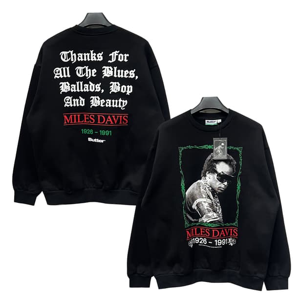 버터 굿즈 x 마일스 데이비스 데드스탁 맨투맨 L