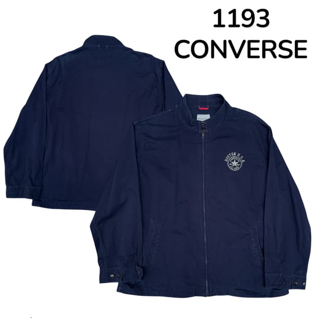 컨버스 네이비 집업 자켓