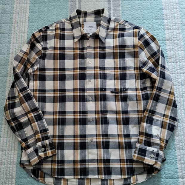 커먼 스탠다드CommonStandard 하드코튼 오버핏 체크남방 110