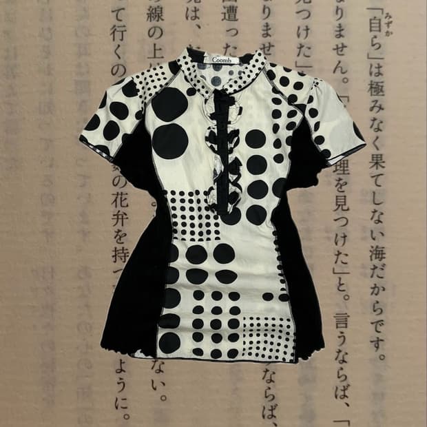 일본 빈티지 dot top