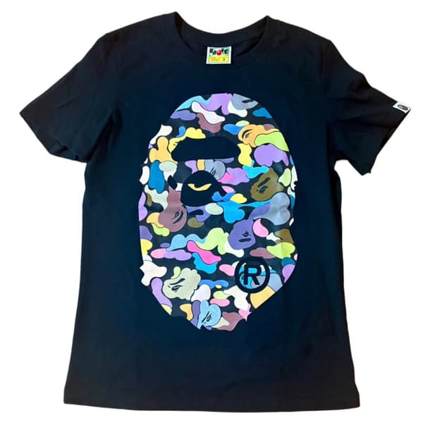 베이프 (BAPE) 멀티 카모 빅헤드 반팔 티셔츠 S