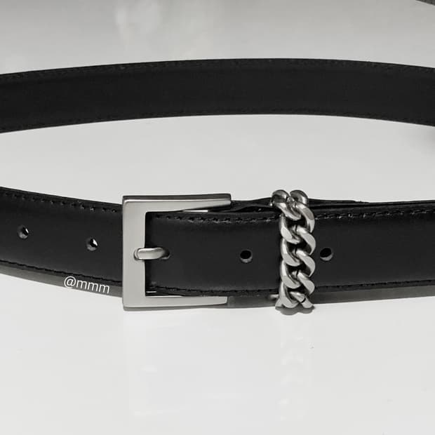 [Unisex] 로랑 체인 올드머니 모던 가죽벨트