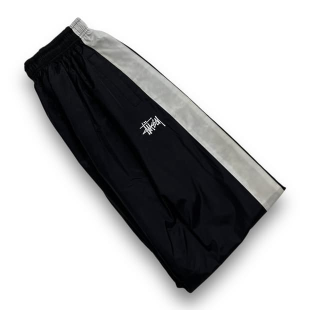 스투시 90s 아카이브 사이드 화이트 라인 나일론 팬츠