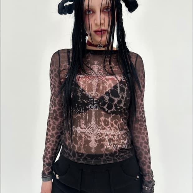 Skoot 매쉬 슬리브 브라운