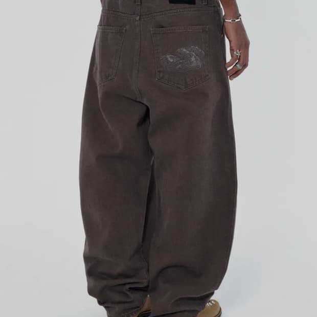 스웨이드 CONTOUR POCKET DENIM [BROWN]