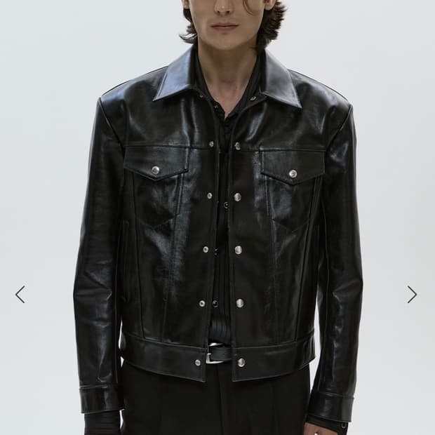 세비지 레더 트러커 자켓 (Leather Trucker Jacket) 