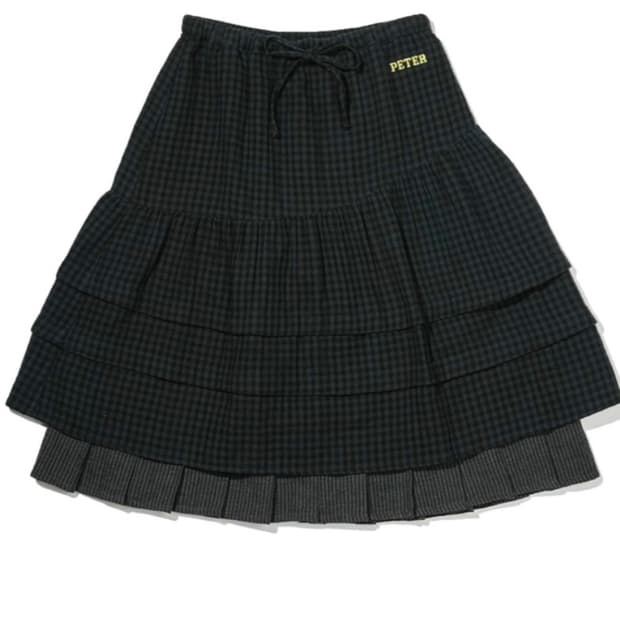 마이네임이즈피터 스커트PETER LAYERED SKIRT - GREEN 