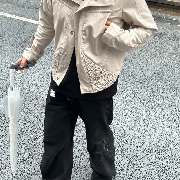 (50) 25ss 키코 코스타디노브 자파 크롭 자켓 아이보리