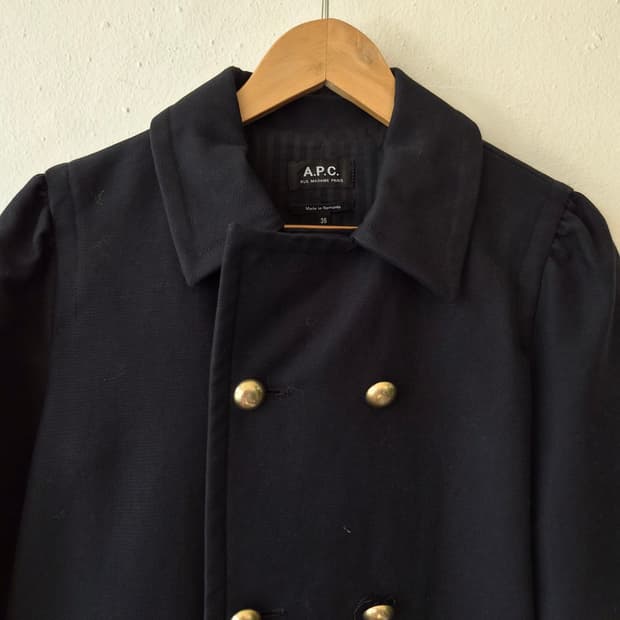 APC 아페쎄 여성 네이비코튼트렌치코트 36사이즈