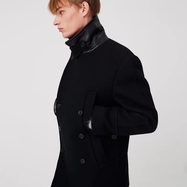 (구매) 문선 2-way double pocket pea coat 블랙M