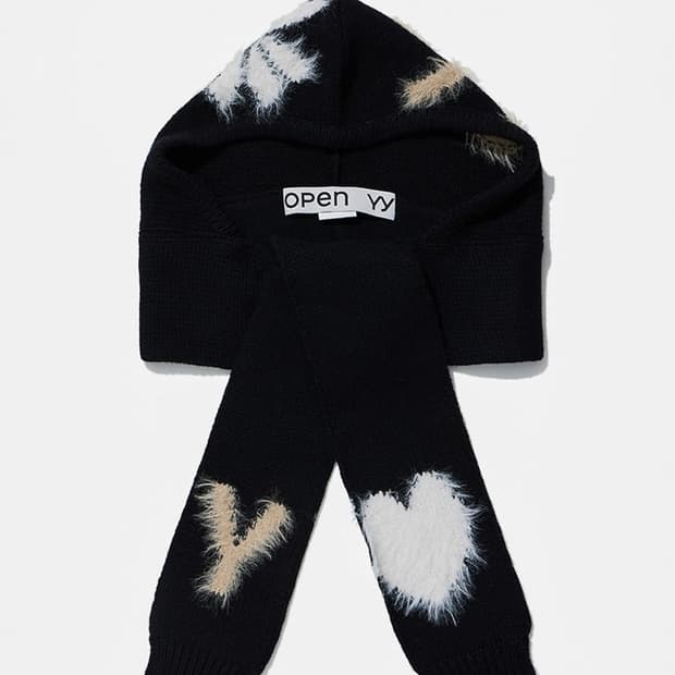 오픈와이와이 자카드 후드 머플러 바라클라바 목도리 한소희