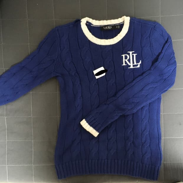 랄프 로렌 블루 니트 