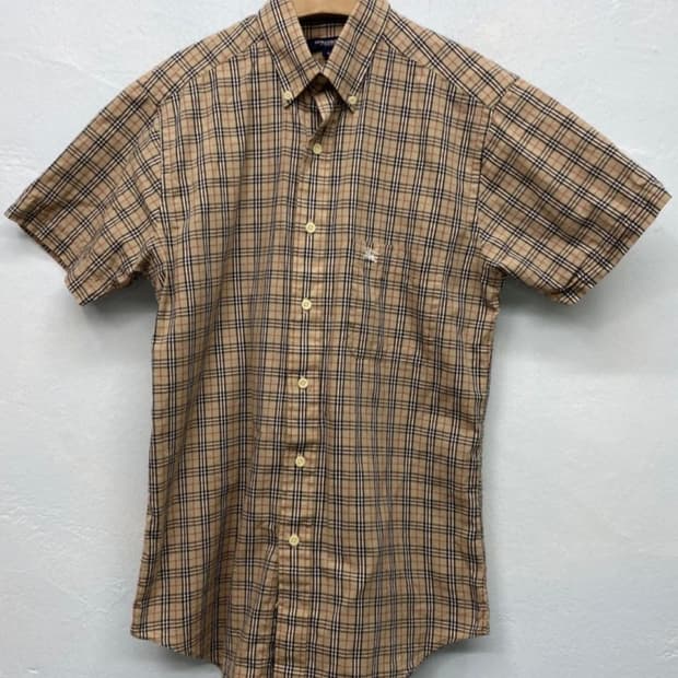 [8526]Burberry beige short sleeve shirt