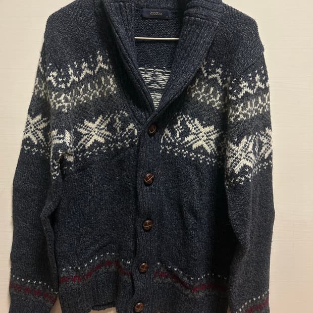 ZIOZIA 지오지아 노르딕 패턴 숄칼라 가디건 95