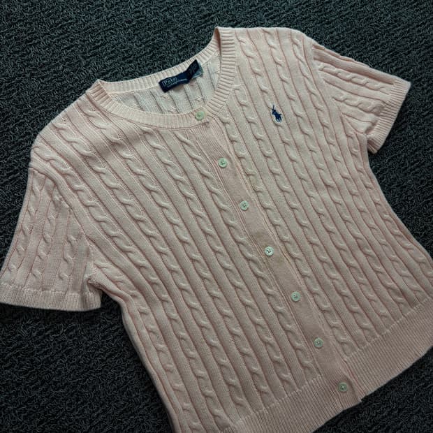 폴로 랄프로렌 신형 포니 로고 우먼스 케이블 하프 가디건 1479