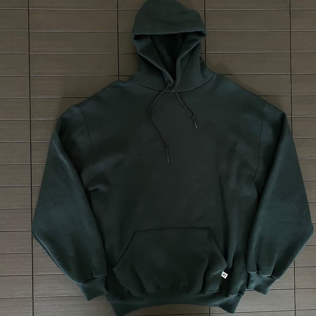 (XL) 90s 빈티지 러셀 후드 블랙