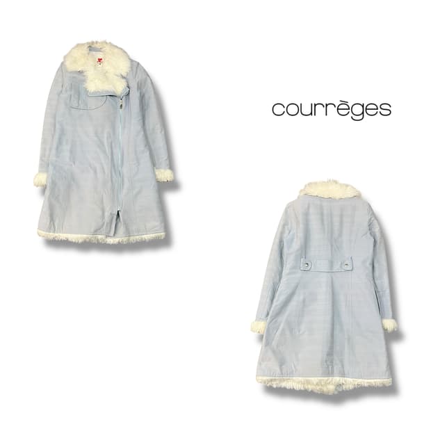  꾸레쥬 퍼 무스탕 코트 y14178