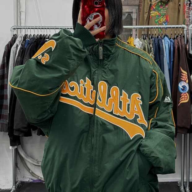 마제스틱 오클랜드 애슬레틱스 스타디움 자켓