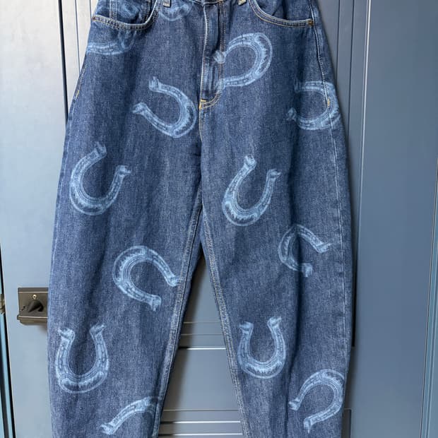 자라 말발굽 배기커프진 핏 데님