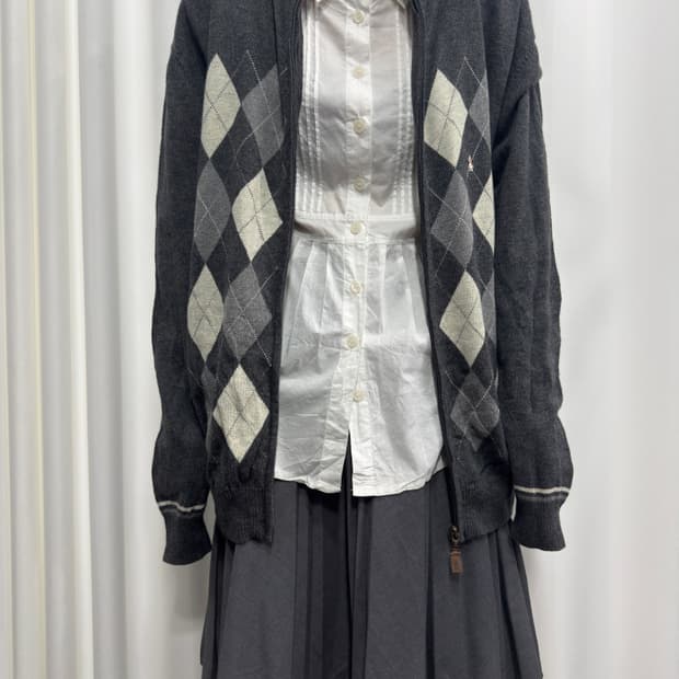 hush puppies argyle knit zipup