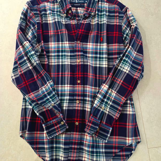 폴로 체크 남방(m사이즈)