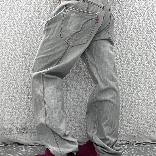 리바이스 엔지니어드진 빈티지 라인 워싱 데님팬츠 34인치 C08156