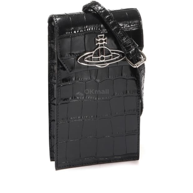 비비안웨스트우드 블랙 크로커 폰홀더백