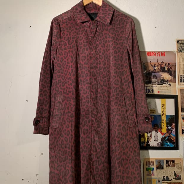 히스테릭 글래머 레오파드 벨벳 펭크 코트