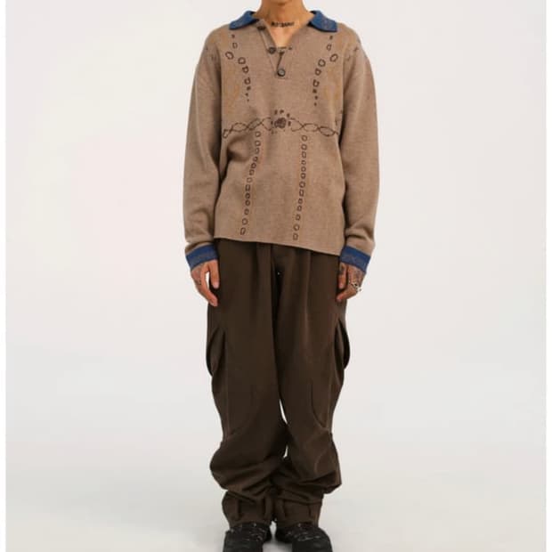 혜인서 graphic pique knit